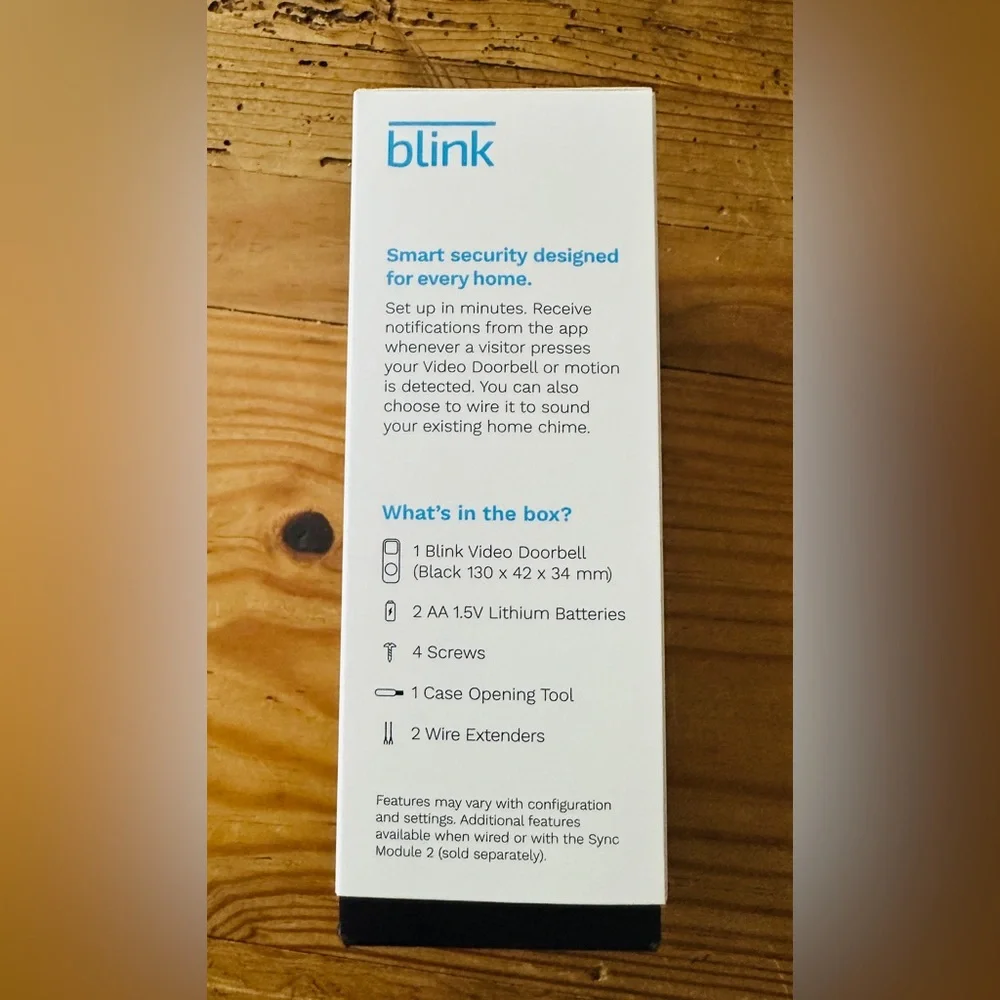 Blink Black Video Doorbell